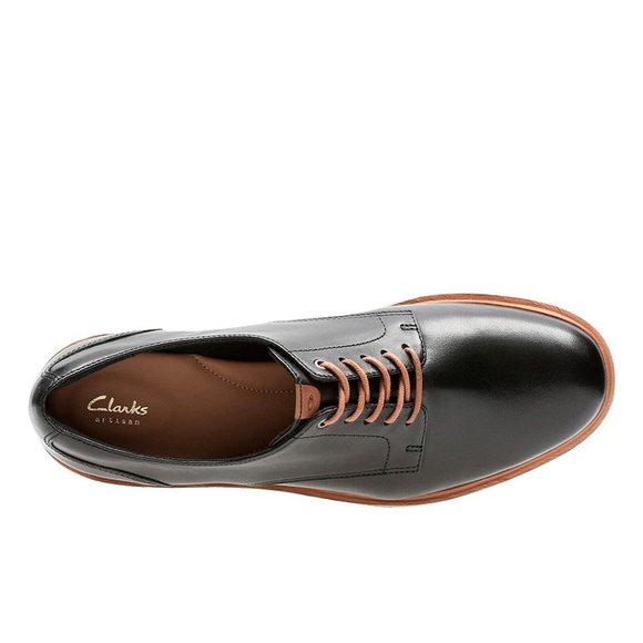 Clarks Teadale Rhea Womens 7M Leather Black Tan Lace Up Platform Oxford Shoes - Picture 15 of 16